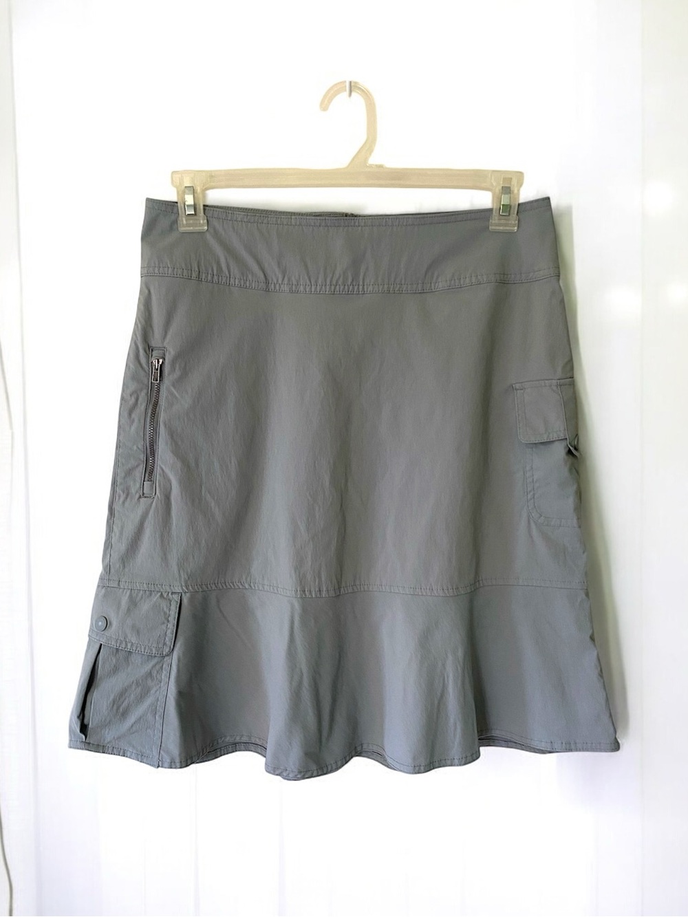 Royal Robbins Grey Discovery Cargo Skirt A Line Outdoor Travel Womens 4